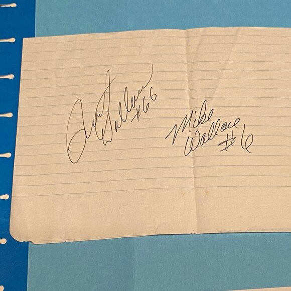 Rusty Wallace #66 and Mike Wallace #6 Original Autographs - Picture 2 of 4
